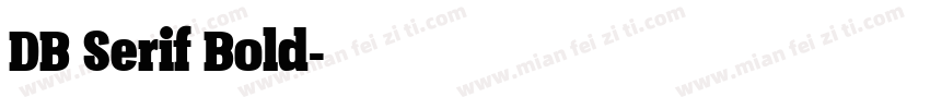 DB Serif Bold字体转换